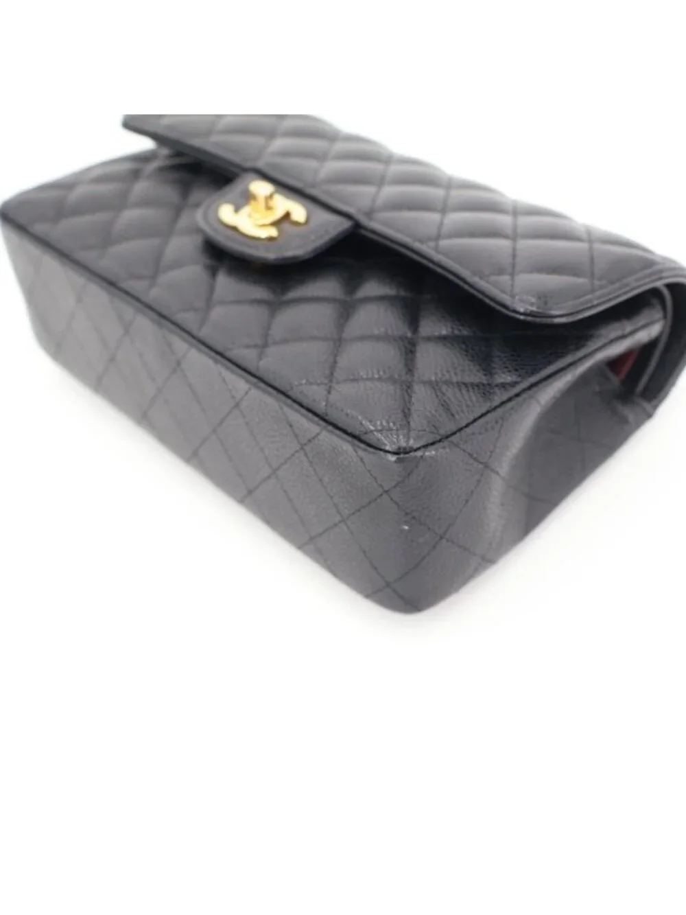 Chanel Quilted Caviar Leather Shoulder Bag